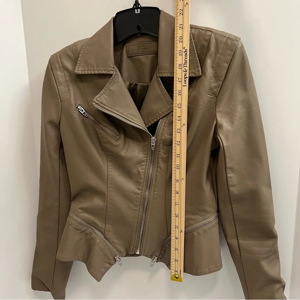 BLANK NYC Faux Leather Moto Jacket-Tan Brown - Picture 8 of 15